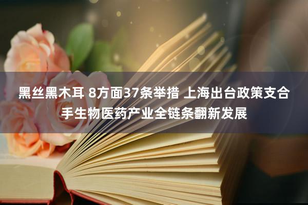 黑丝黑木耳 8方面37条举措 上海出台政策支合手生物医药产业全链条翻新发展