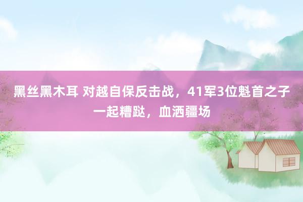 黑丝黑木耳 对越自保反击战，41军3位魁首之子一起糟跶，血洒疆场