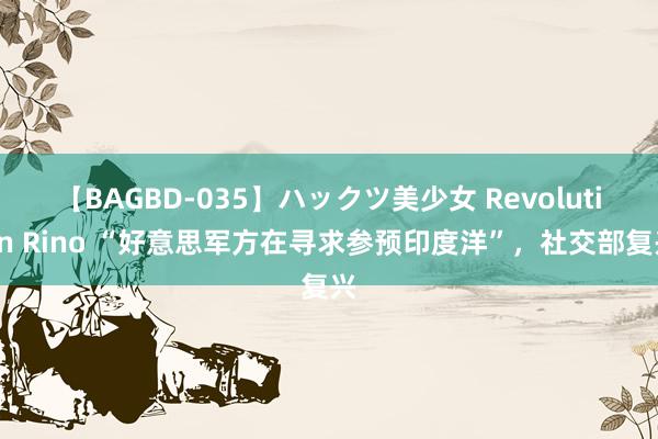 【BAGBD-035】ハックツ美少女 Revolution Rino “好意思军方在寻求参预印度洋”，社交部复兴