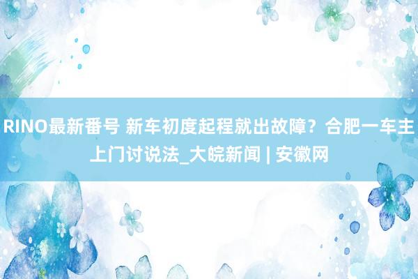 RINO最新番号 新车初度起程就出故障？合肥一车主上门讨说法_大皖新闻 | 安徽网